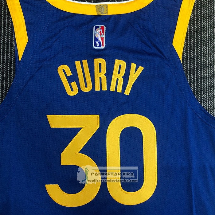 Camiseta Golden State Warriors Stephen Curry NO 30 Icon Autentico Azul